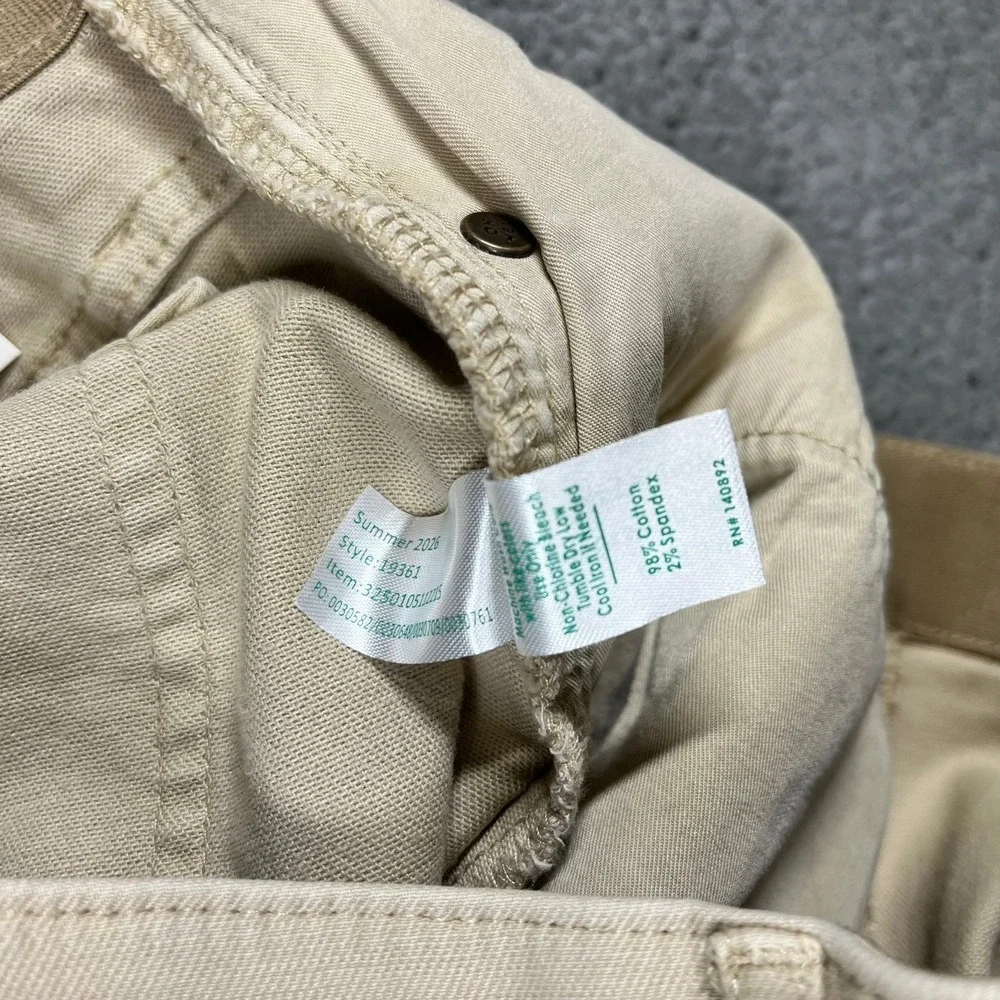 Marine Layer Flex Terry Pant Slim Straight Khaki Tan 34x32 NWT MRSP $148